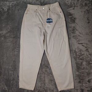 AG Adriano Goldschmied Jeans Womens 29 Ecru‎ Dunes Cream Renn High Rise Barrel